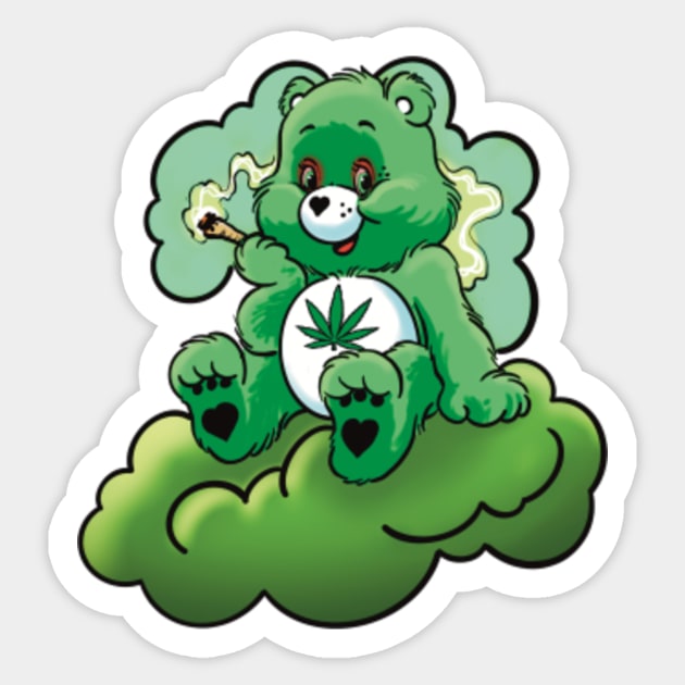 weed bear Weed Gift Sticker TeePublic